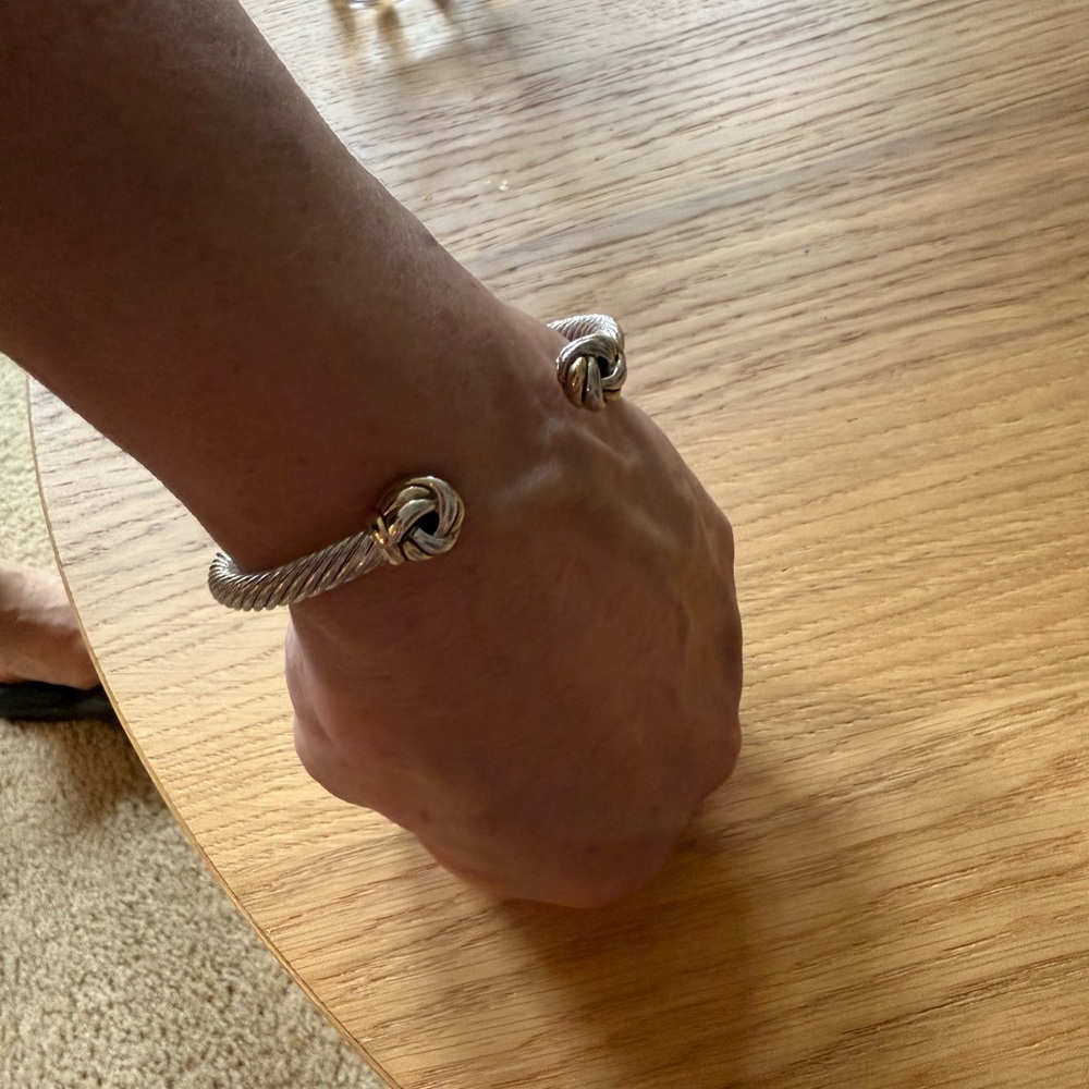 Silver Knot Cuff Bracelet
